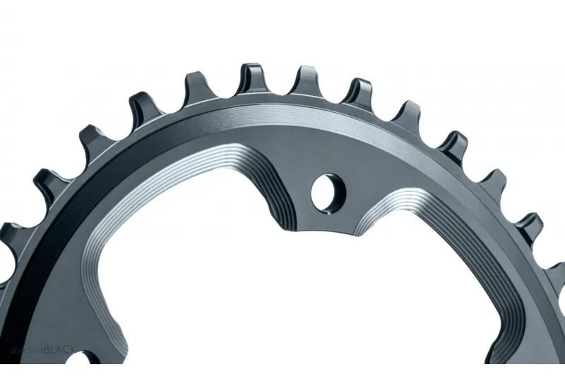 Absolute Black Cyclocross 1X Oval 110x4 Narrow-Wide Chainring : GREY-2