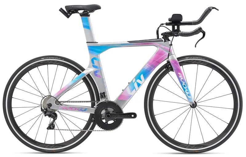 2019 Liv Avow Advanced Carbon Womens Tri bike in Silver
