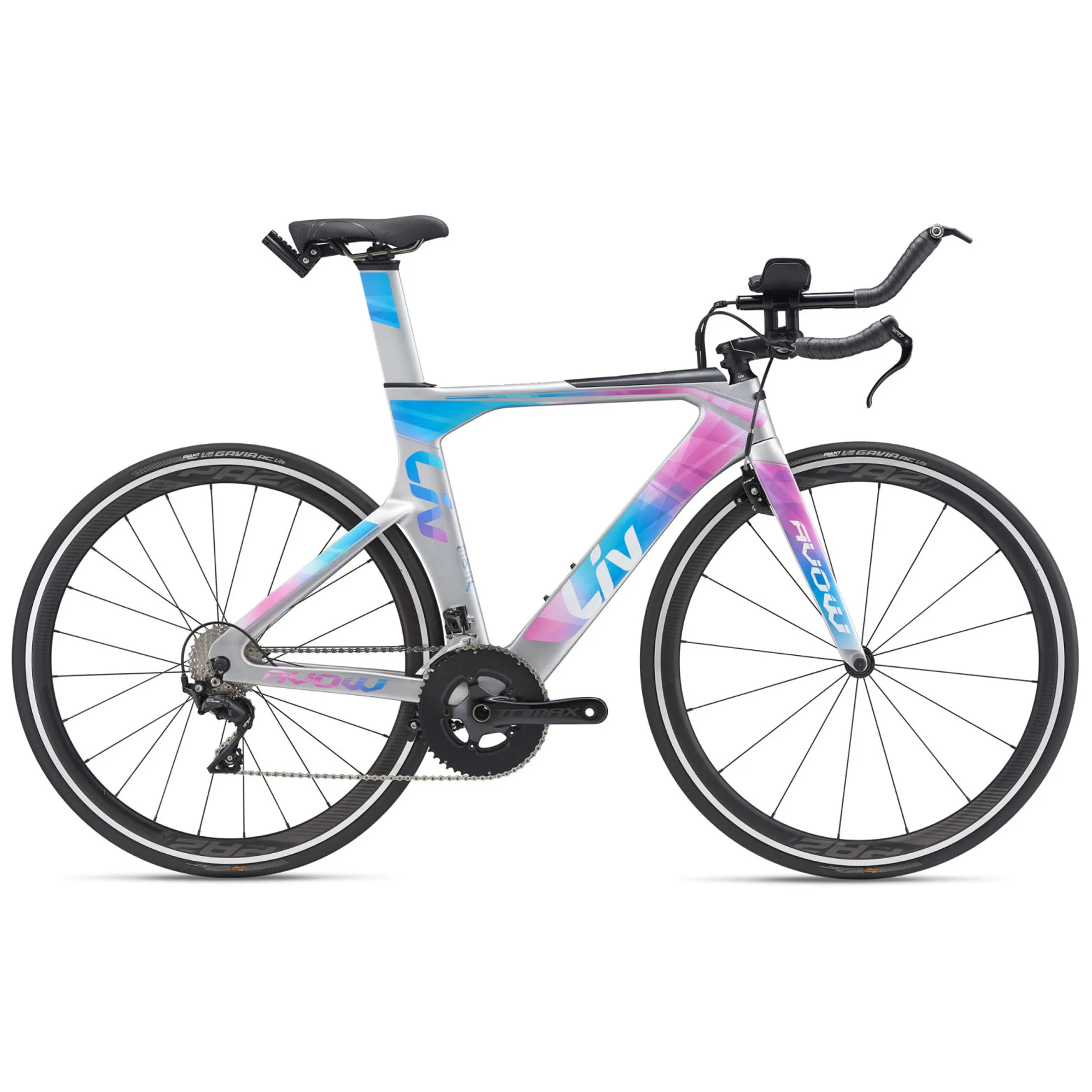 2019 Liv Avow Advanced Carbon Womens Tri bike in Silver