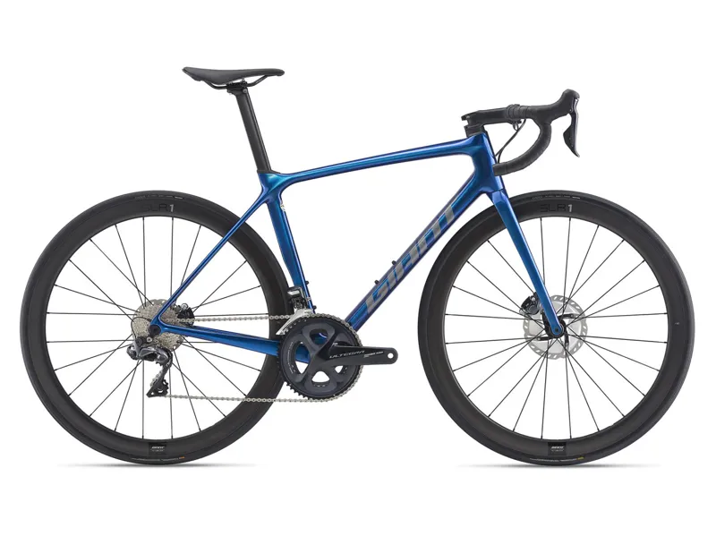 2021 Giant TCR Advanced Pro 0 DISC Road Bike with Ultegra Di2 in Blue