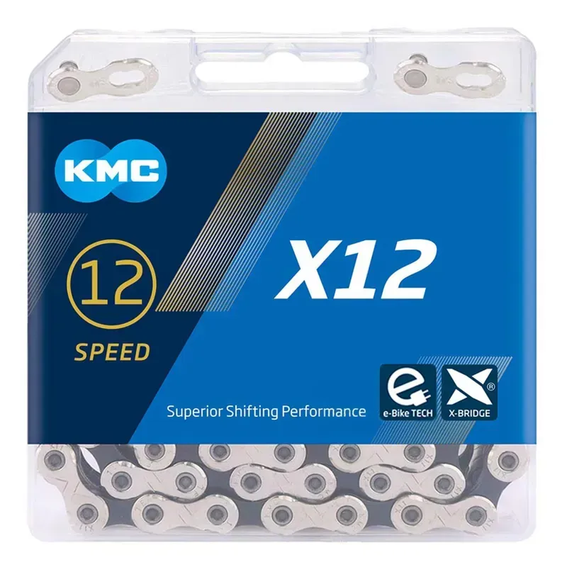 KMC X12 126-link Chain in Black/Silver-1