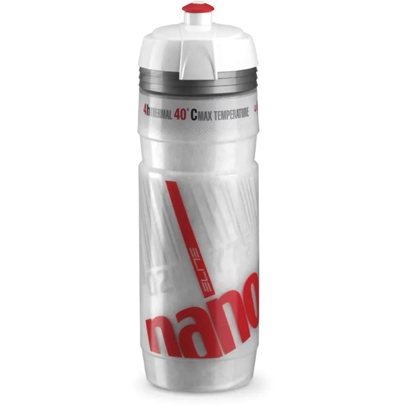 Elite Nanogelite Corsa Thermal Squeeze Bottle 500ml : White / Red