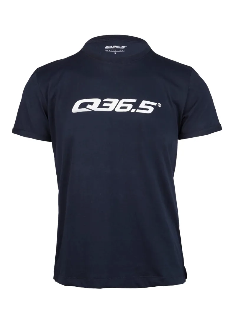 Q36.5 Egyptian Cotton T-Shirt Navy Blue : LOGO