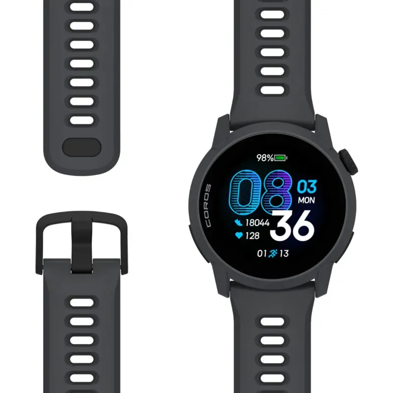 Coros Pace 4 GPS Sports Watch : Silicone : Black-4