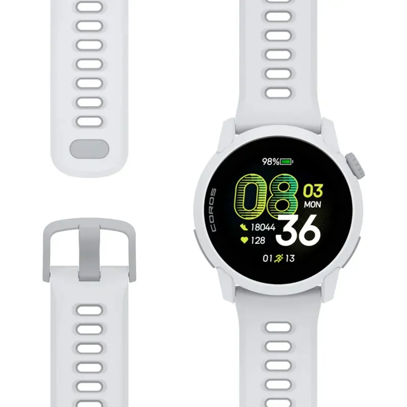  Coros Pace 4 GPS Sports Watch : Silicone : White-4