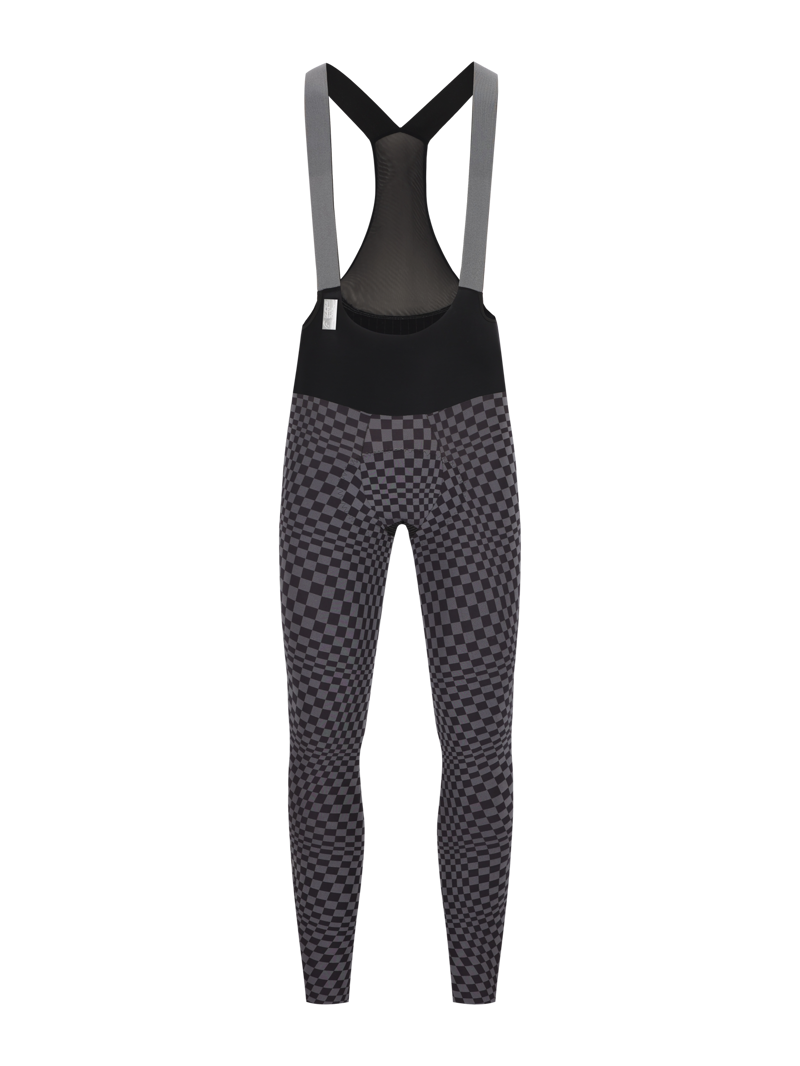 Q36.5 Dottore Hybrid Bib Tights : CHECK GREY