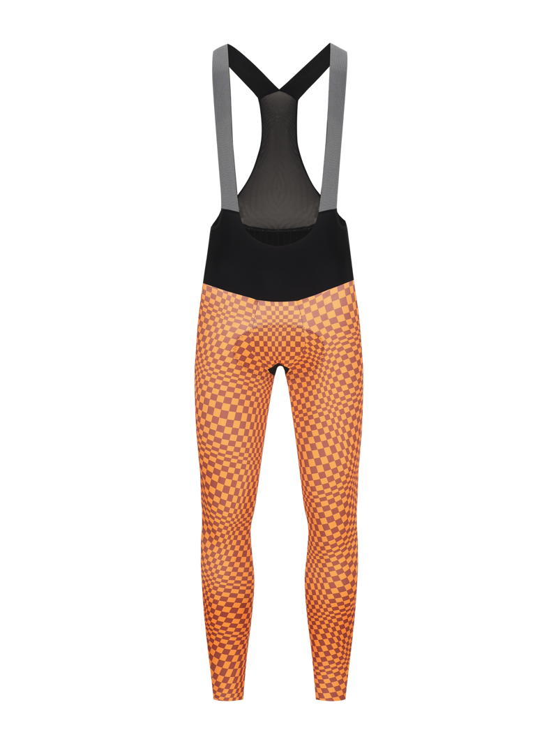 Q36.5 Dottore Hybrid Bib Tights :  CHECK ORANGE