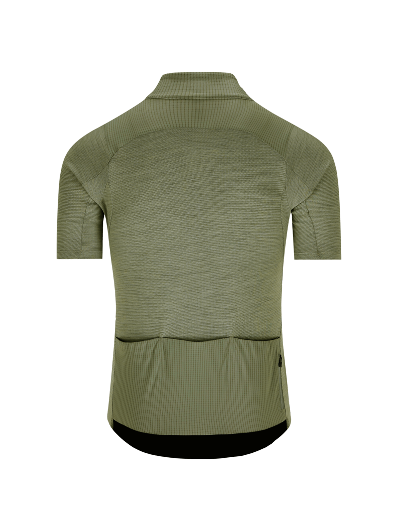 Q36.5 ADVENTURE Tech Merino Jersey : DRAB GREEN-1