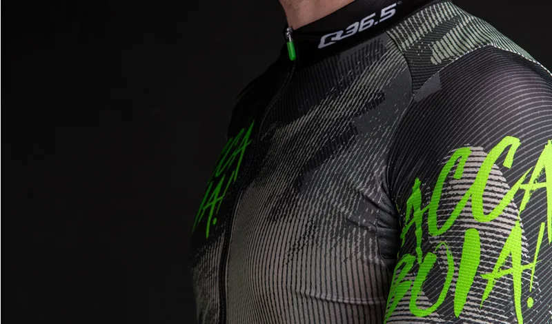 Q36.5 Short Sleeve Jersey G1 : VACCABOIA X in Black and Green
