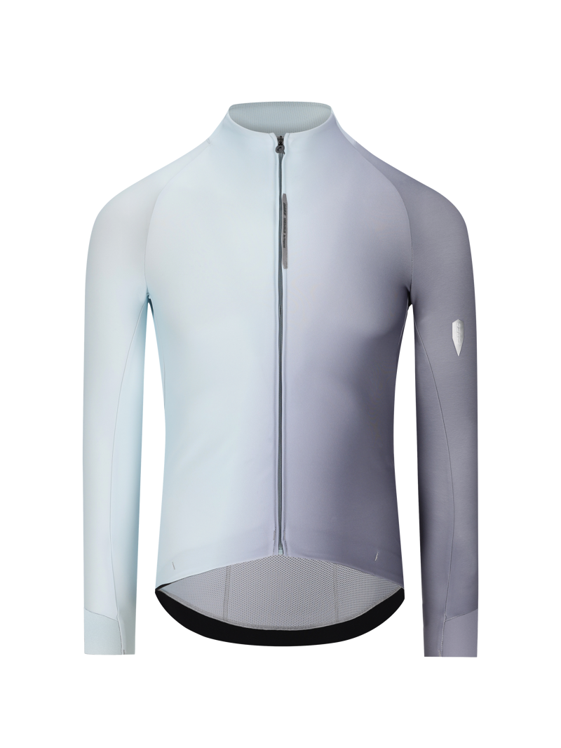 Q36.5 Gregarius Hybrid Big Fade Long Sleeve Jersey : GRISAILLE BLUE
