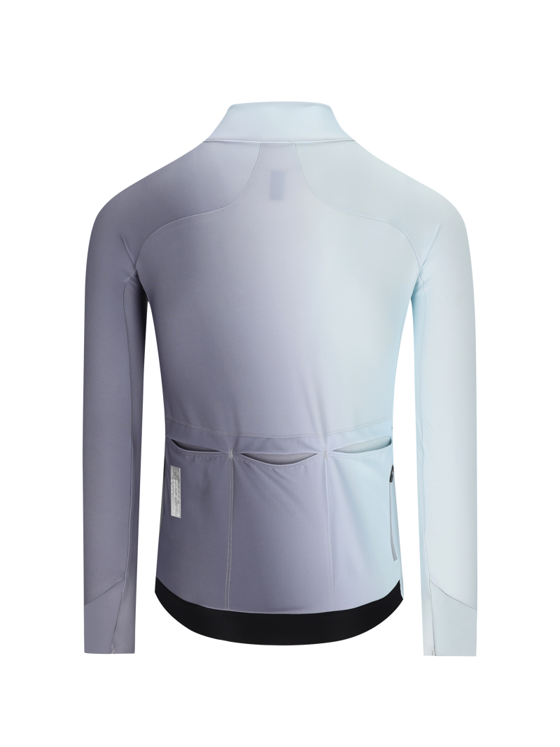 Q36.5 Gregarius Hybrid Big Fade Long Sleeve Jersey : GRISAILLE BLUE-1