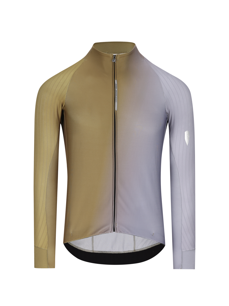 Q36.5 Gregarius Hybrid Big Fade Long Sleeve Jersey : DRAB GREEN