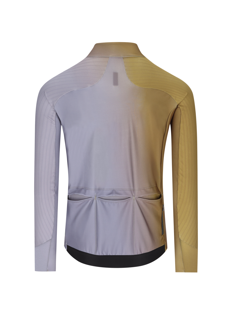 Q36.5 Gregarius Hybrid Big Fade Long Sleeve Jersey : DRAB GREEN-1