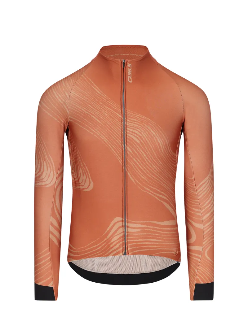 Q36.5 Gregarius Hybrid Dolomites Long Sleeve Jersey : RUST RED