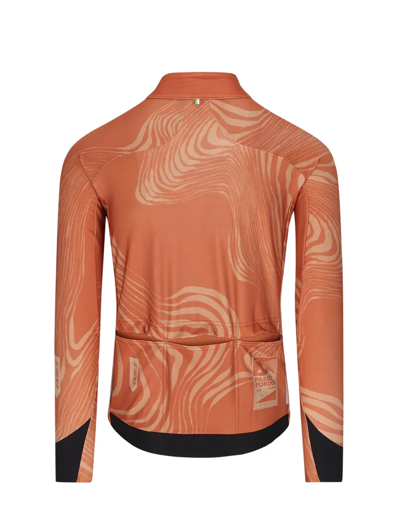 Q36.5 Gregarius Hybrid Dolomites Long Sleeve Jersey : RUST RED-1