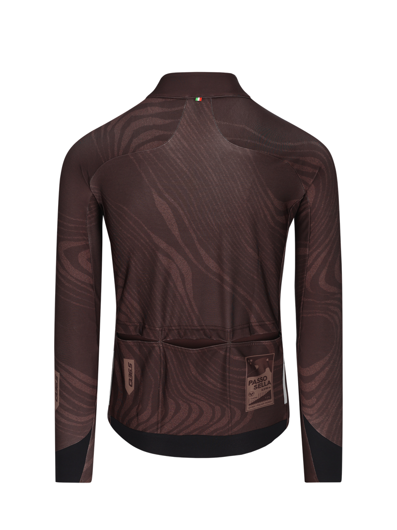 Q36.5 Gregarius Hybrid Dolomites Long Sleeve Jersey : COFFEE-1