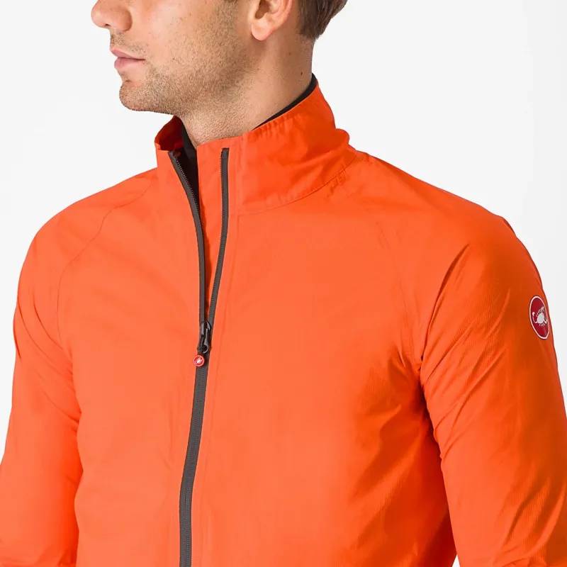 Castelli Emergency 2 Mens Rain Jacket in Orange-5