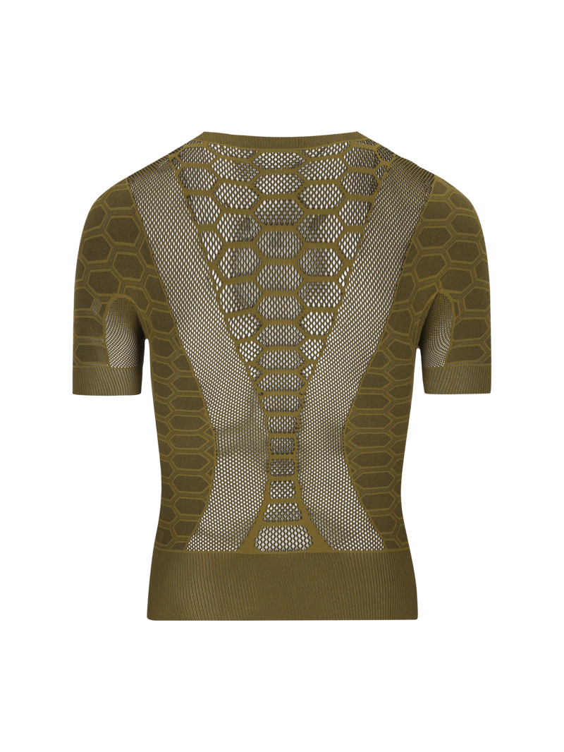 Q36.5 Base Layer 2 : Short Sleeve : DRAB GREEN-1