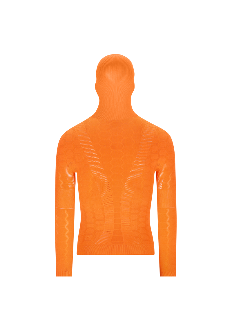 Q36.5 Base Layer 5 PLUS Hoodie : POPPY ORANGE-1