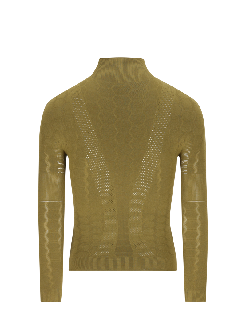 Q36.5 Base Layer 4 PLUS : Long Sleeve Thermal Base Layer in DRAB GREEN-1