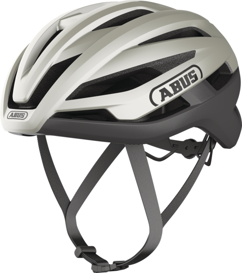 Abus STORMCHASER ACE Road and Gravel Helmet : Lunar Silver