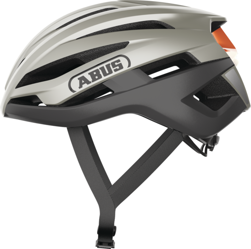 Abus STORMCHASER ACE Road and Gravel Helmet : Lunar Silver-2