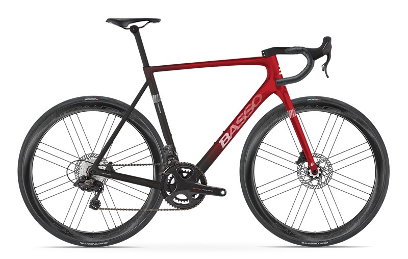 2023 Basso Diamante Disc Carbon Road Frameset : Candy Red Fade-8