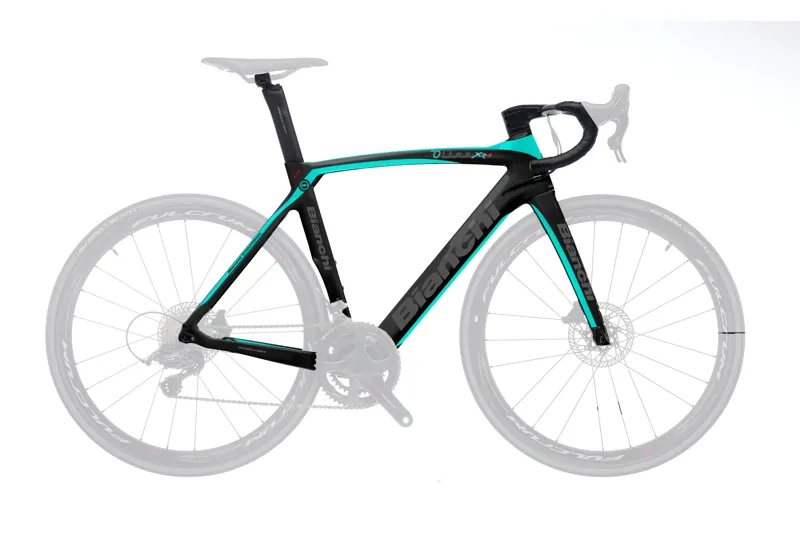 Bianchi Oltre XR4 DISC Frame Kit BZ Matt Black Gloss Celeste