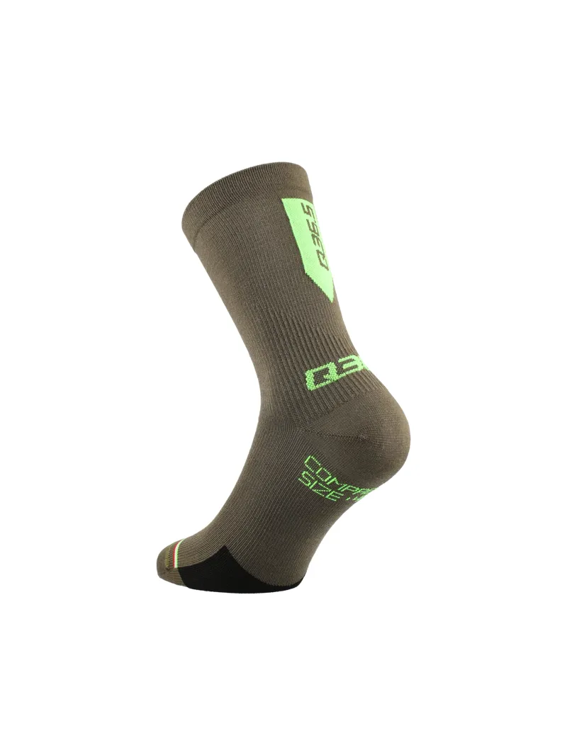 Q36.5 Termico Socks : Merino Wool : Olive Green-1