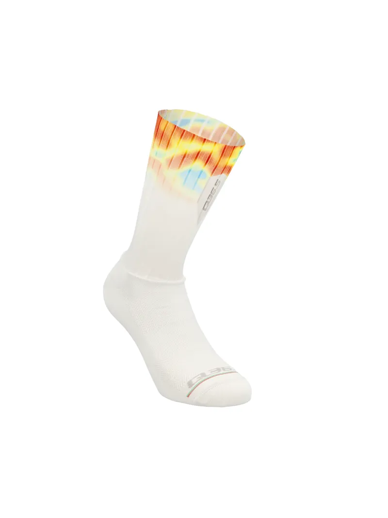 Q36.5 Dottore Aero 19 Socks Weathermap : White
