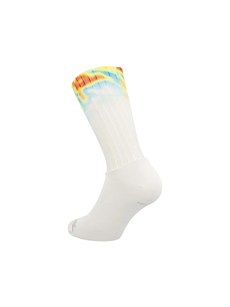 Q36.5 Dottore Aero 19 Socks Weathermap : White-1