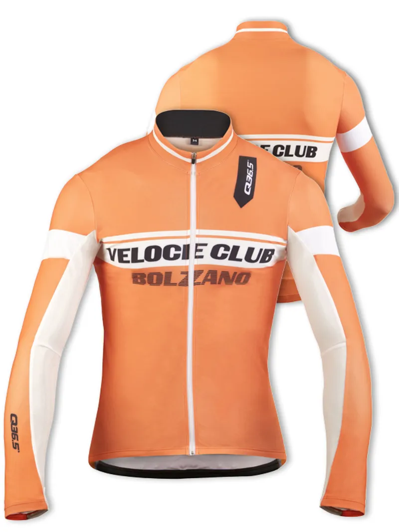 Q36.5 Long Sleeve Hybrid Que Orange Mサイズ Q36.5 Long Sleeve Jersey : Veloce Club Bolzano Cycling Jersey