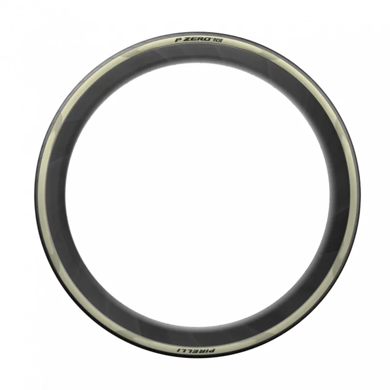 Pirelli P ZERO Race TLR RETRO Tubeless Road Cycling Tyres : Cream -1