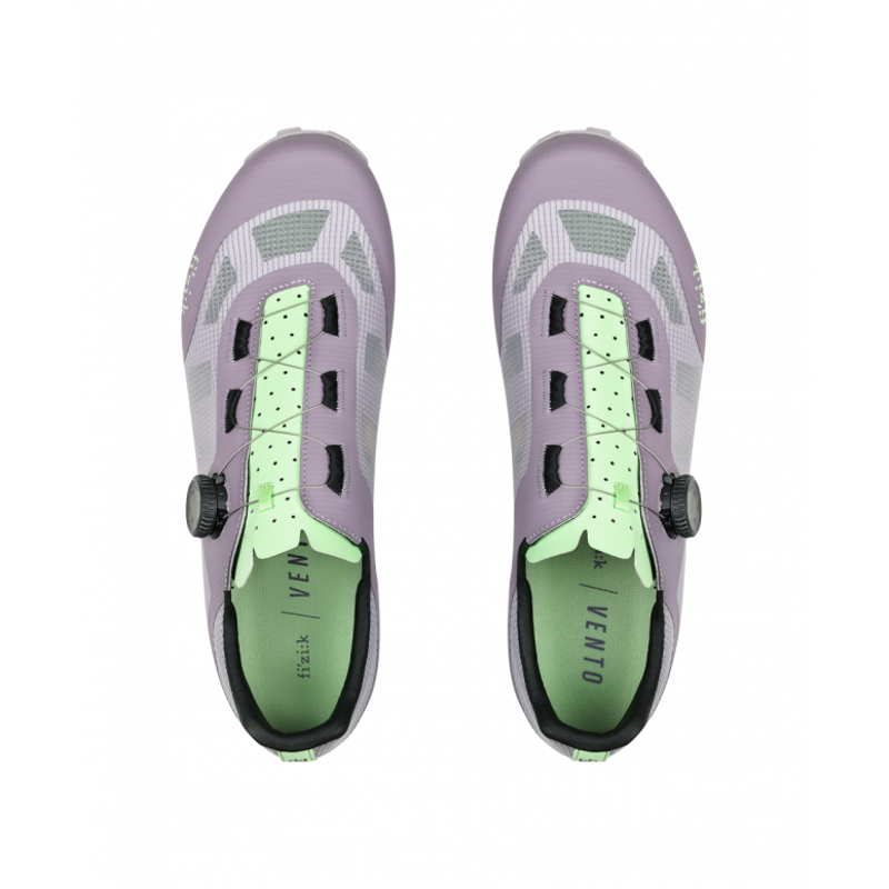Fizik Vento Proxy Shoes in Purple and Lime Green-1