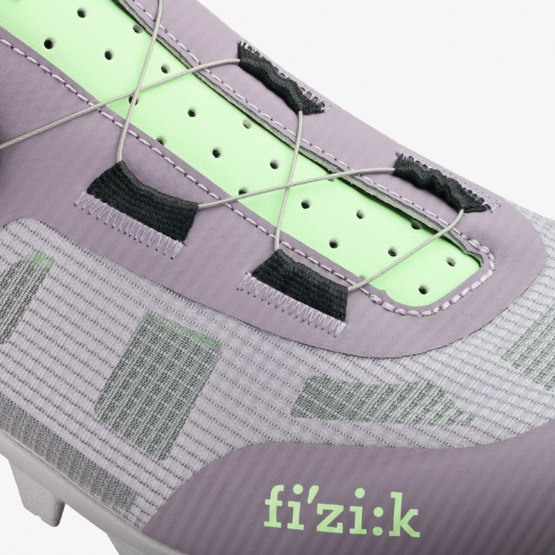 Fizik Vento Proxy Shoes in Purple and Lime Green-3