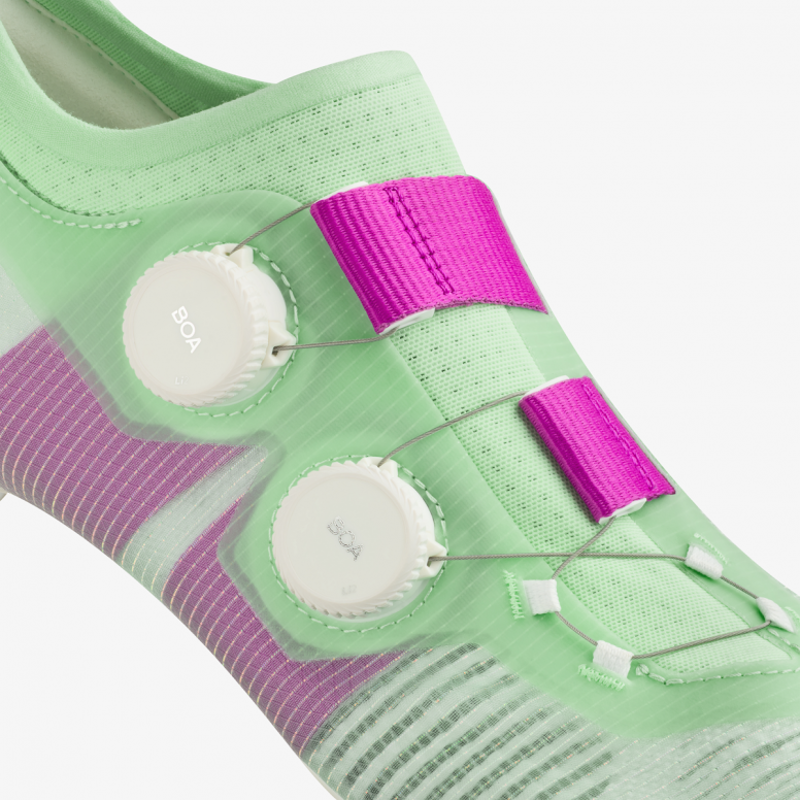 Fizik Vento Vega Carbon Road Shoes : Purple - Green-5