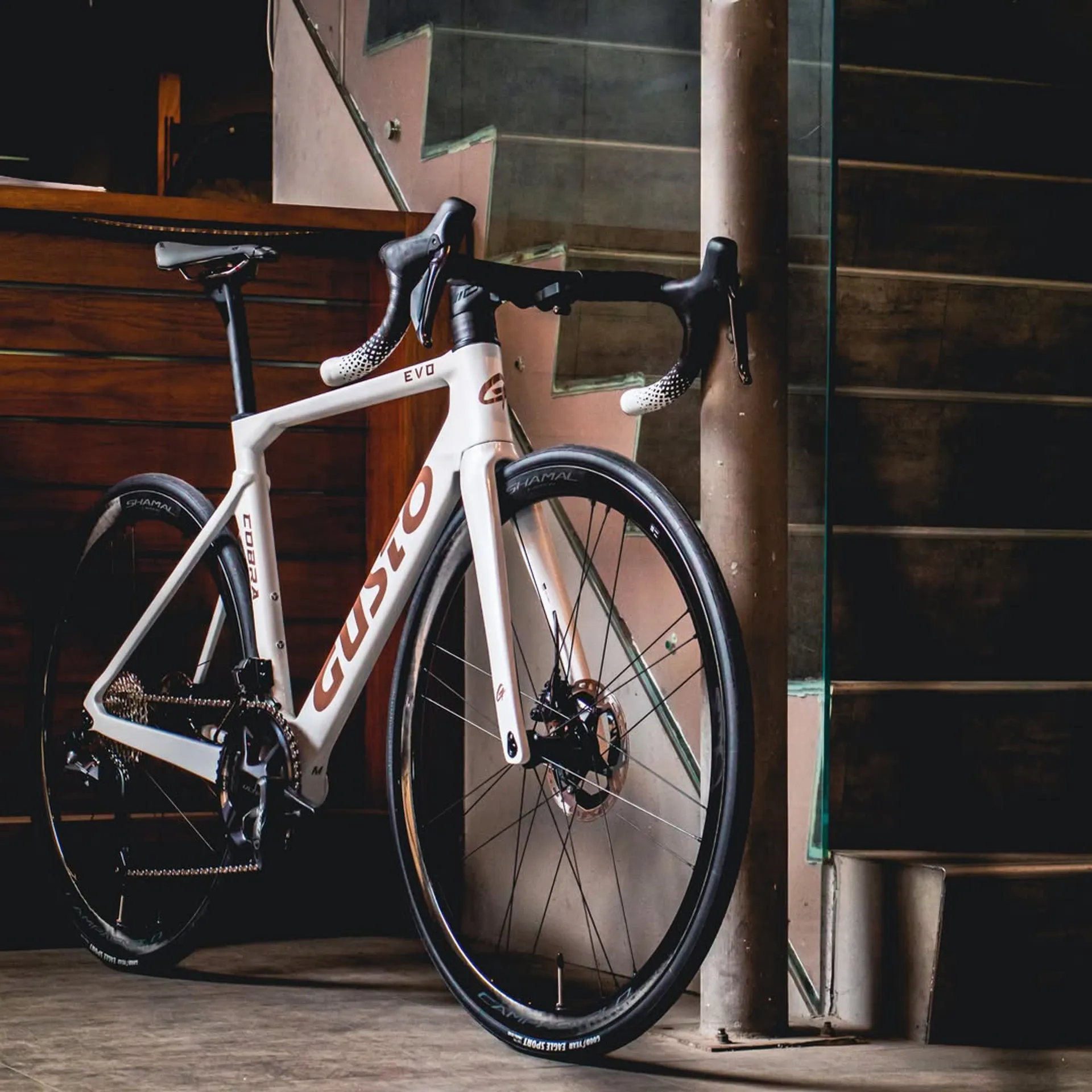 Gusto Cobra EVO Elite Ultra Carbon Road Bike with 105 in White
