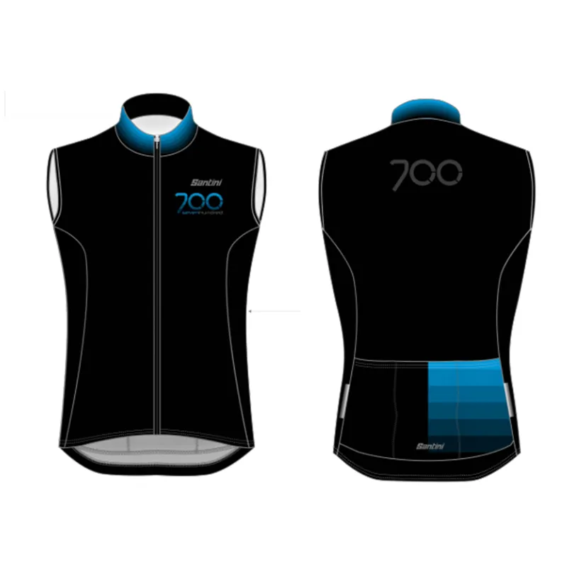 700 Gradient MID Vest : Mid Weight Cycling Gilet : Black-1