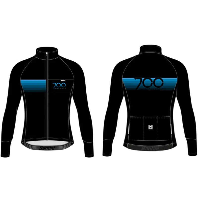 700 Gradient Aquazero Long Sleeve Thermal Cycling Jersey : Black-3