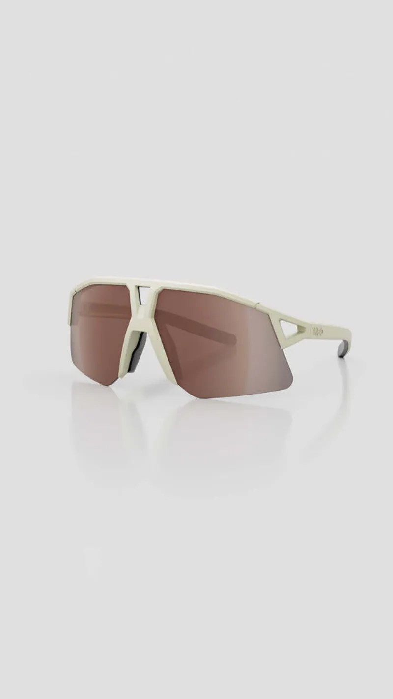 KOO Hype Sunglasses : Almond White Matte with Light Brown Lens-1