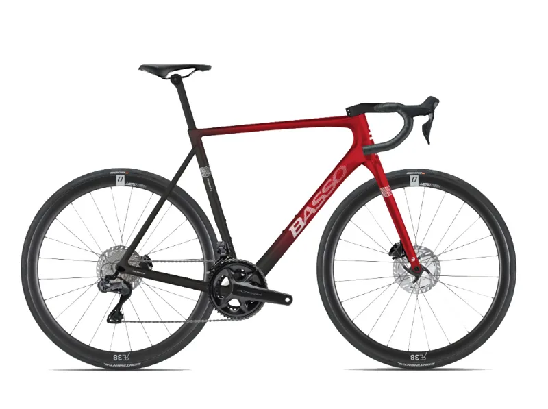 2023 Basso Diamante Disc Carbon Road Frameset : Candy Red Fade-2