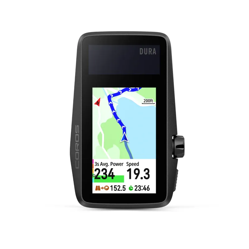 Coros Dura Solar GPS Bike Computer in Black
