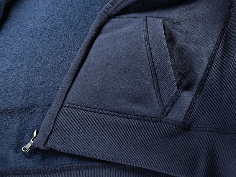 Campagnolo Hooded Sweatshirt in Navy Blue -5