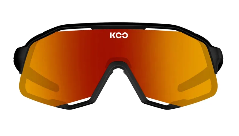 KOO Demos : Unisex Cycling Sunglasses : MATT BLACK / Red Mirror lens-1