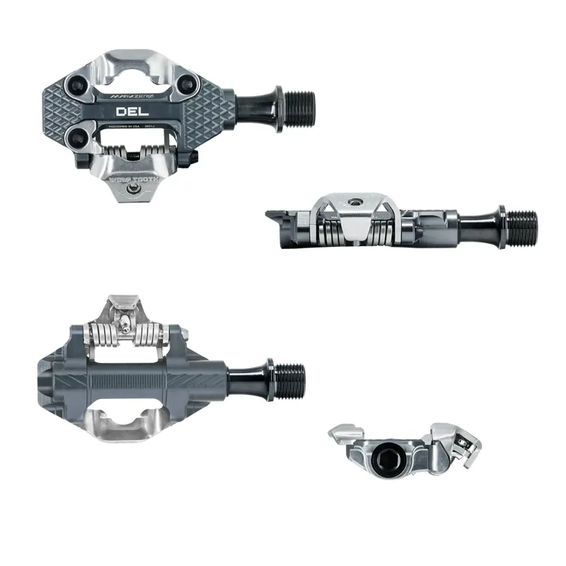 Wolf Tooth MKØ DEL Gravel Clipless Pedals in Stealth Grey-8