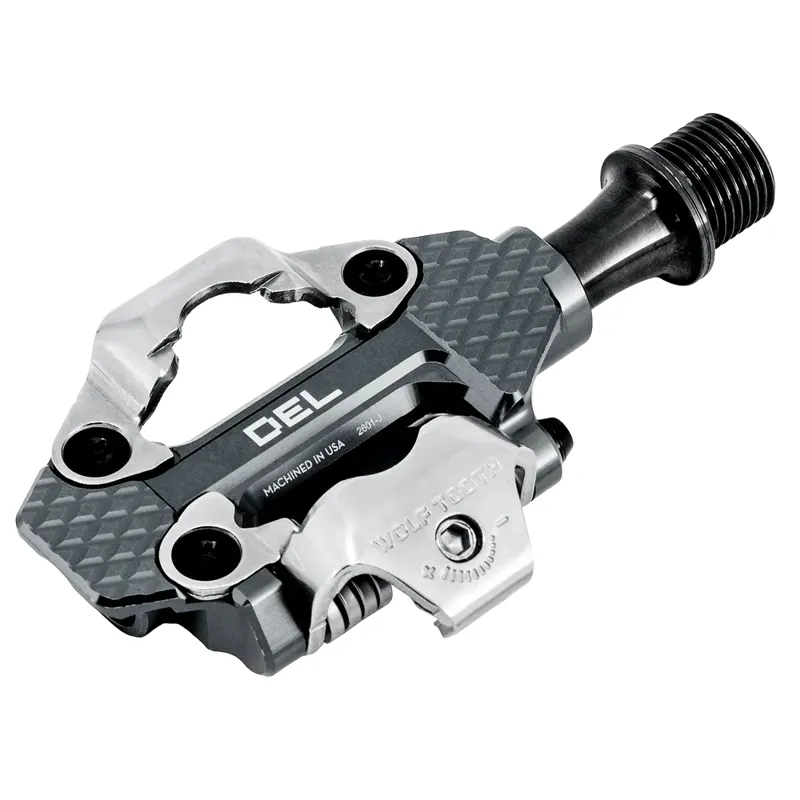 Wolf Tooth MKØ DEL Gravel Clipless Pedals in Stealth Grey-1