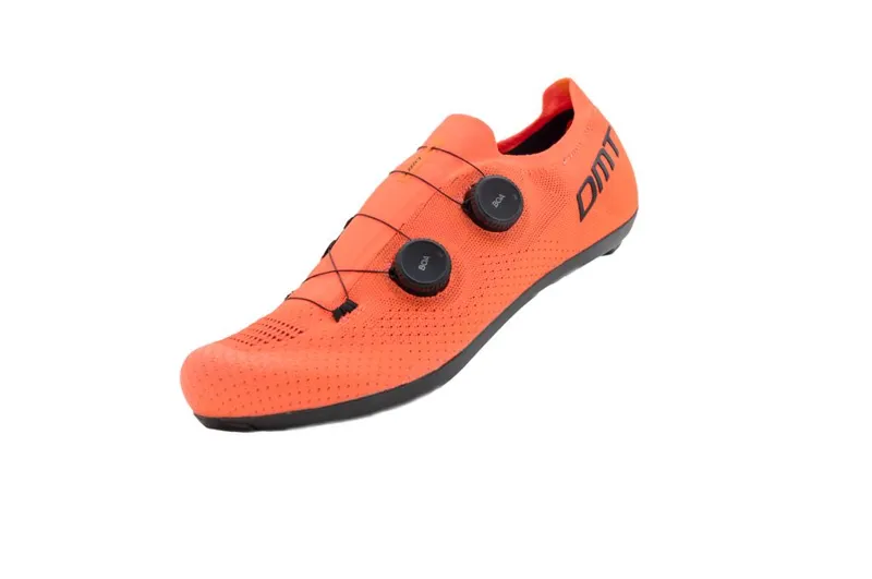 DMT KR0 Engineered Knit Road Cycling Shoes : Coral Orange-1