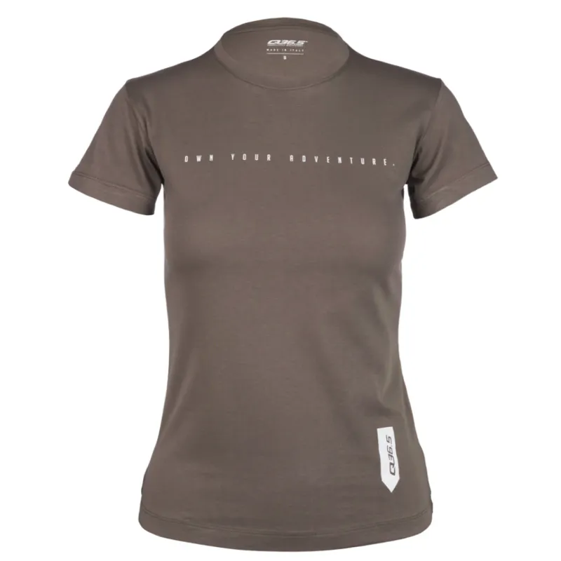 Q36.5 Womens Egyptian Cotton T-Shirt Olive Green : OWN YOUR ADVENTURE