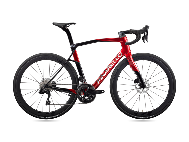 Pinarello X5 with Shimano 105 Di2 and MOST Carbon UF45 : STARRY RED