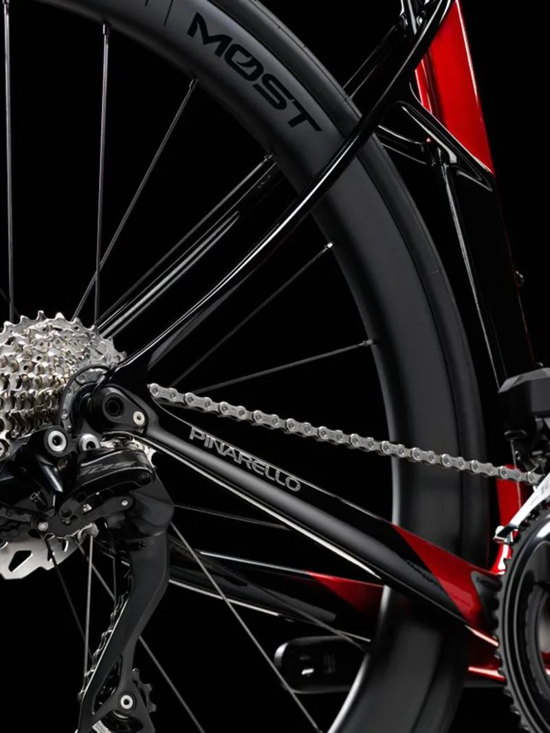 Pinarello X5 with Shimano 105 Di2 and MOST Carbon UF45 : STARRY RED-8